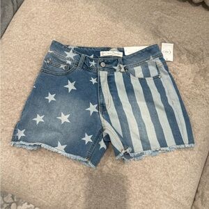 Cato Blue Star and Stripe Jean Shorts